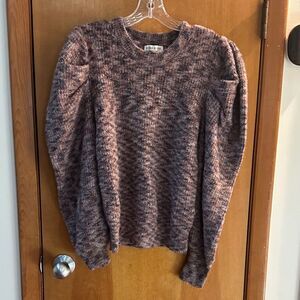 Moon River Women's Marled Knit Crew Neck Sweater